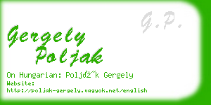 gergely poljak business card